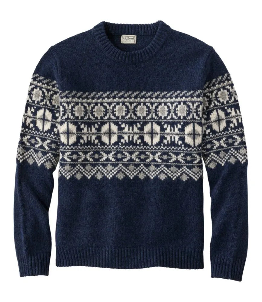 Men's Bean's Classic Ragg Wool Sweater, Crewneck, Fair Isle