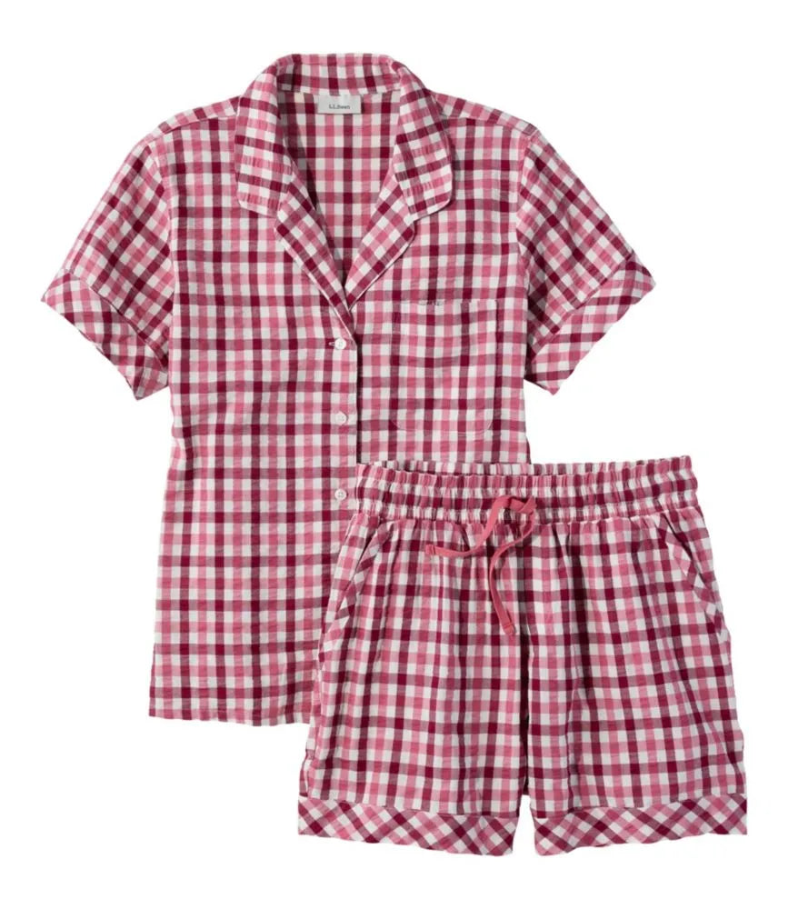 Women's Bean's Seacoast Seersucker Short Set