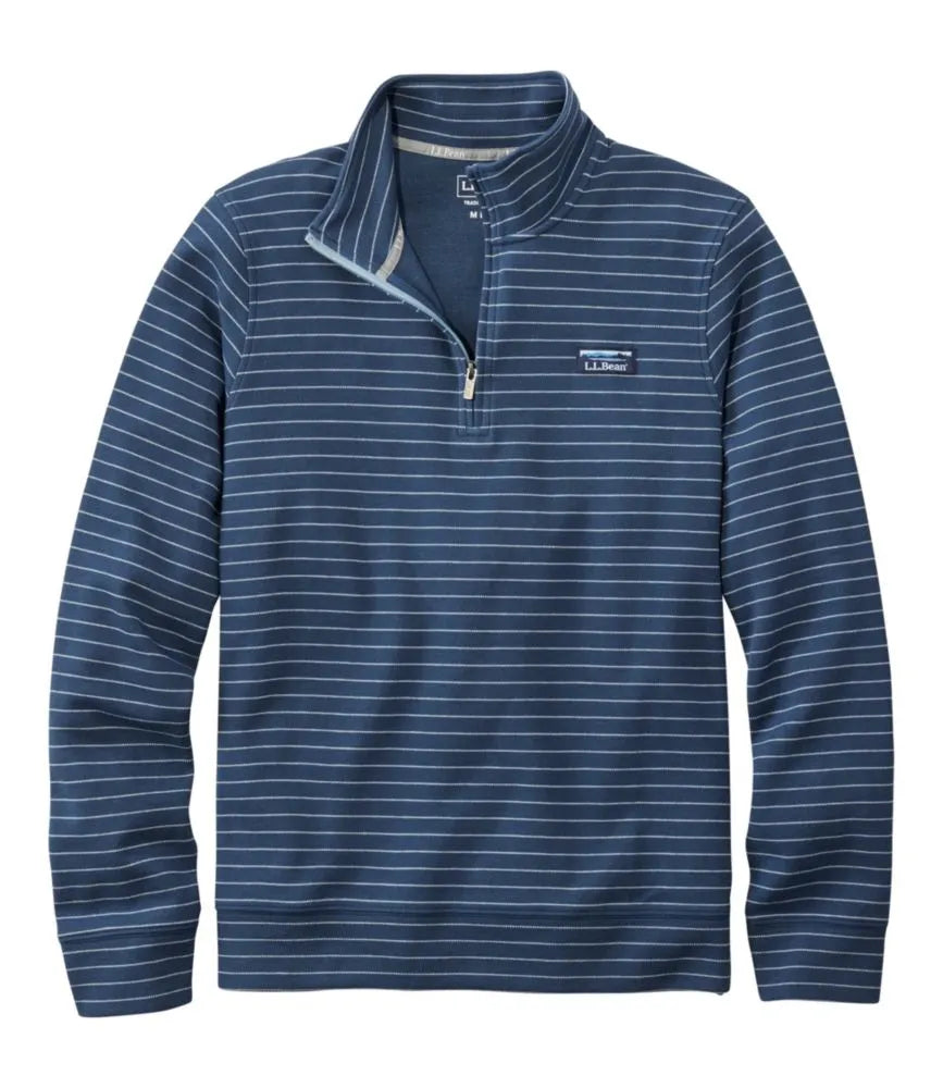 Men's Comfort Stretch Performance® Piqué, Quarter-Zip Pullover, Stripe