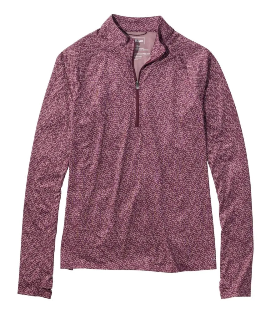Women's Access Trail Pullover, Long-Sleeve Quarter-Zip Print