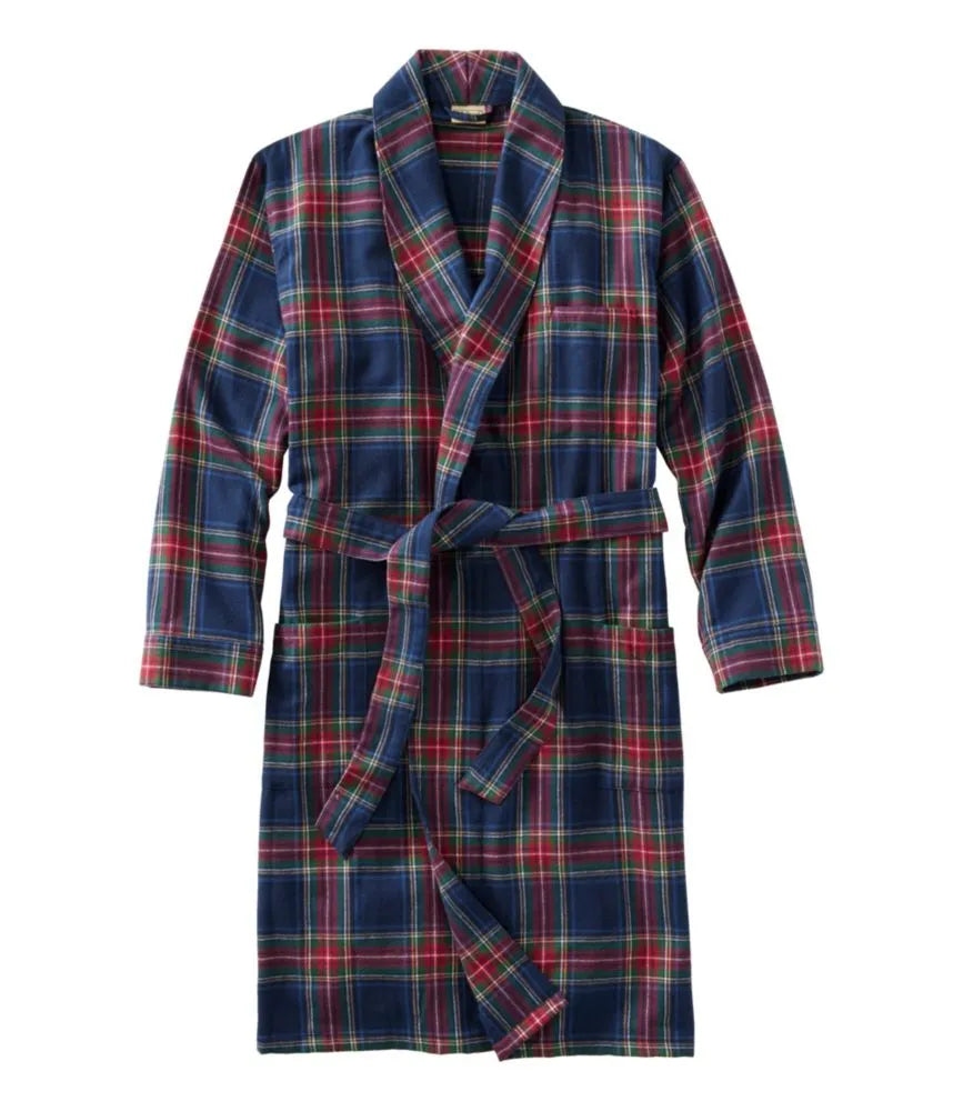Men's Scotch Plaid Flannel Robe