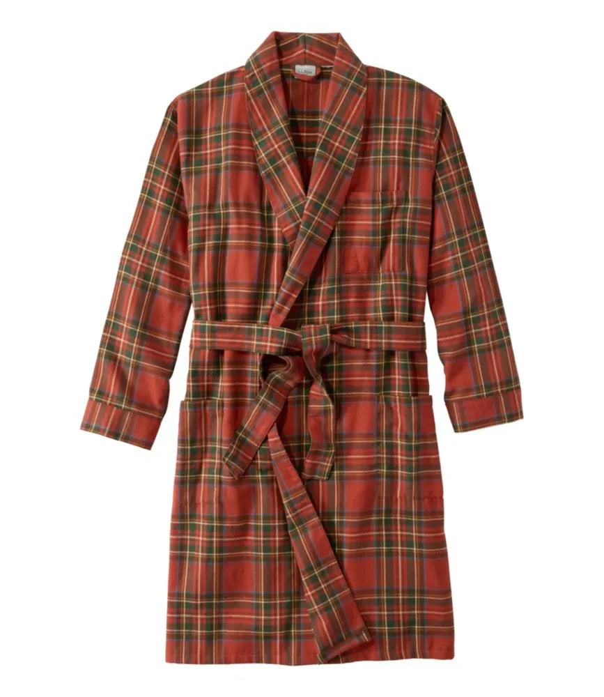 Men's Scotch Plaid Flannel Robe