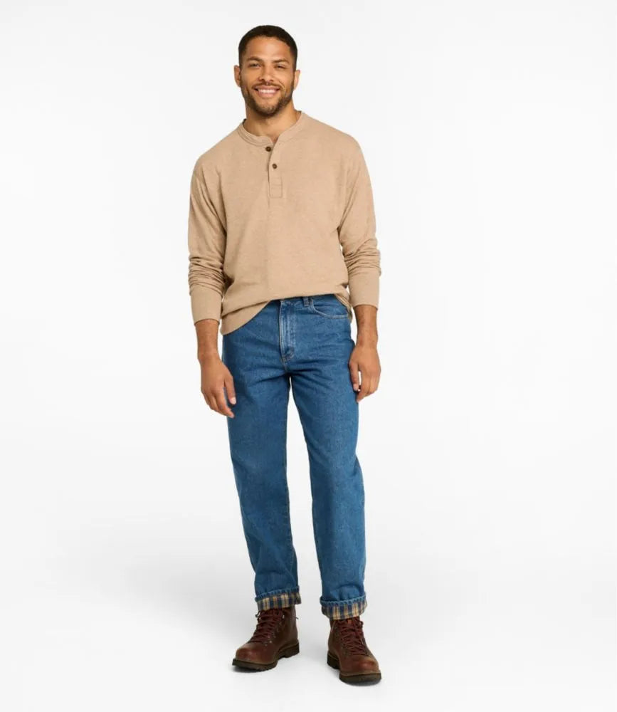 Men's Double L® Jeans, Relaxed Fit, Flannel-Lined