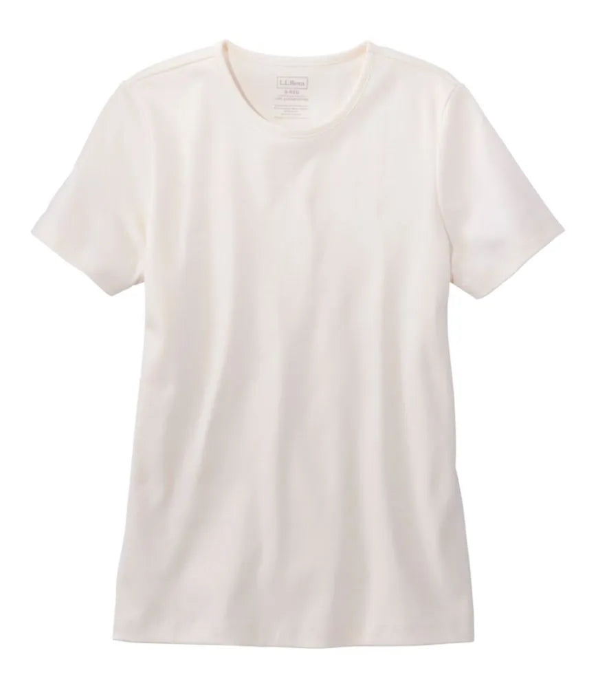 Women's Pima Cotton Tee, Short-Sleeve Crewneck