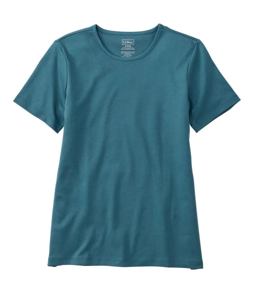 Women's Pima Cotton Tee, Short-Sleeve Crewneck