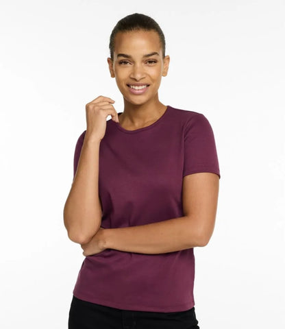 Women's Pima Cotton Tee, Short-Sleeve Crewneck