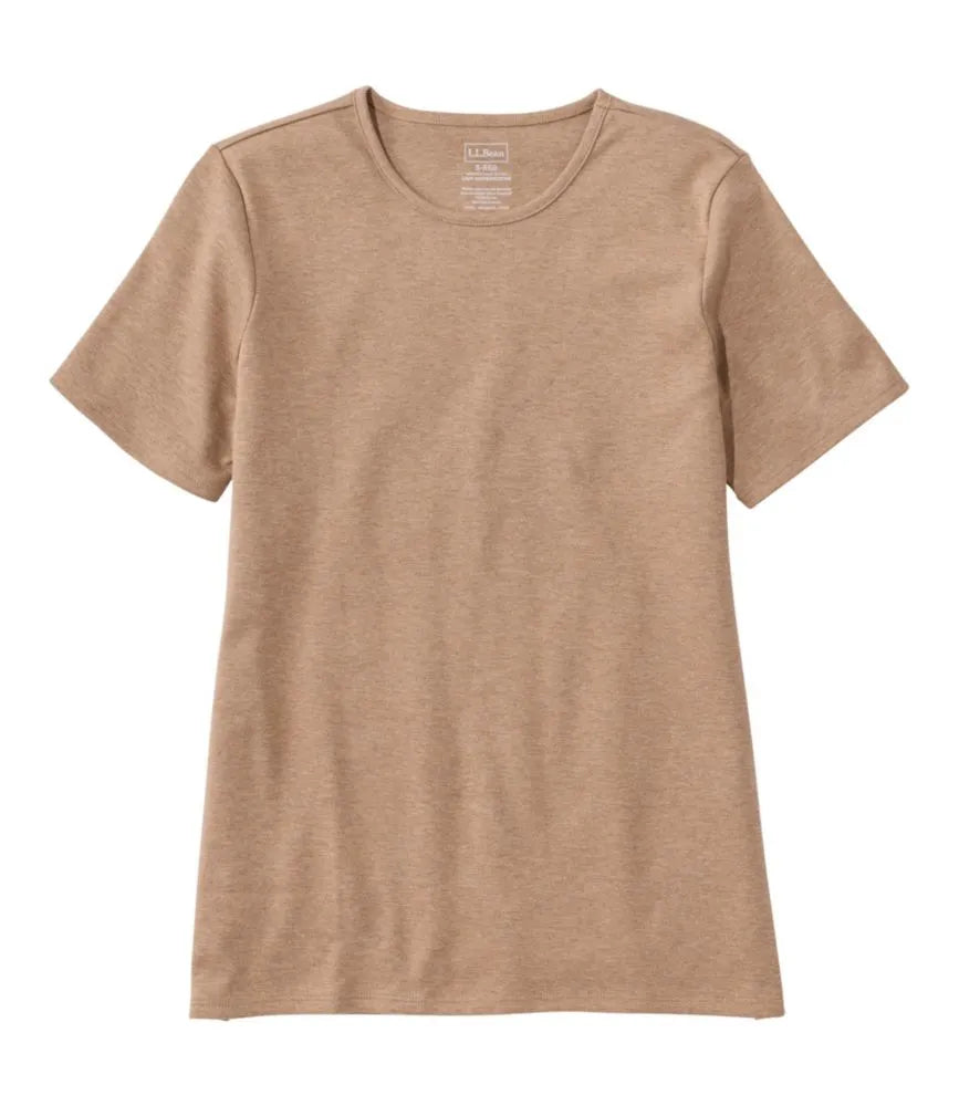 Women's Pima Cotton Tee, Short-Sleeve Crewneck