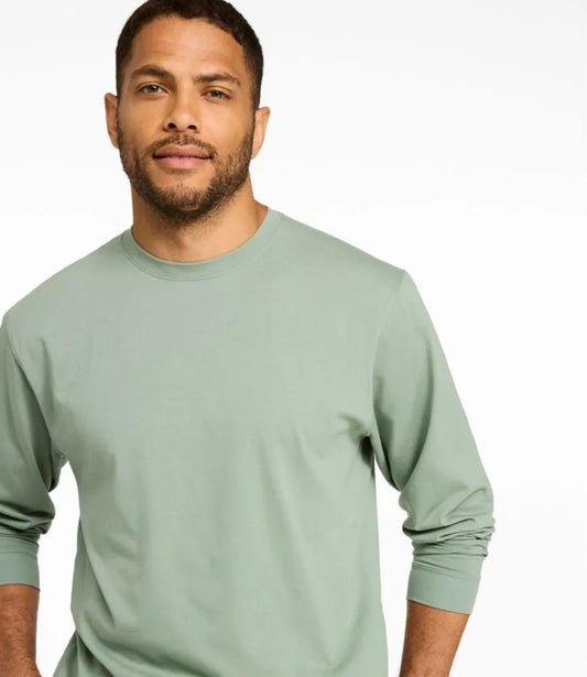 Men's Carefree Unshrinkable Tee, Traditional Fit, Long-Sleeve