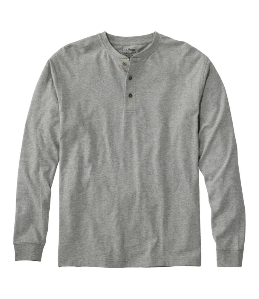 Men's Carefree Unshrinkable Tee, Traditional Fit, Long-Sleeve Henley