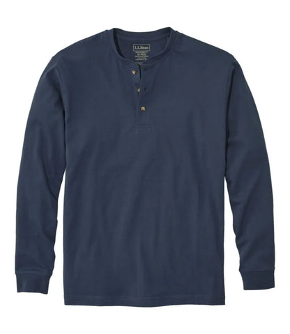 Men's Carefree Unshrinkable Tee, Traditional Fit, Long-Sleeve Henley
