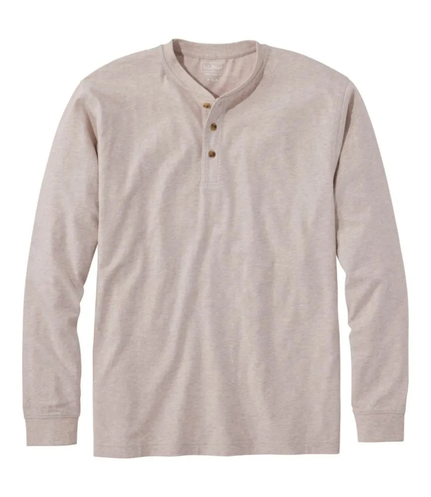 Men's Carefree Unshrinkable Tee, Traditional Fit, Long-Sleeve Henley