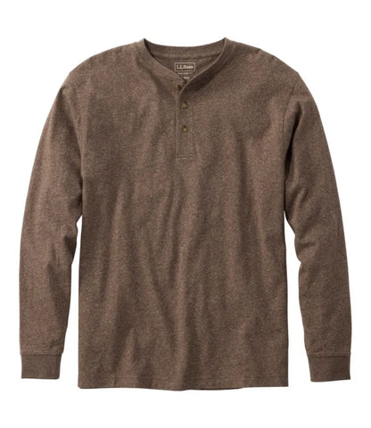 Men's Carefree Unshrinkable Tee, Traditional Fit, Long-Sleeve Henley