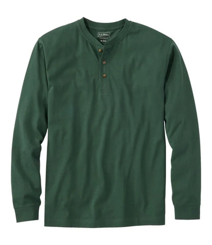 Men's Carefree Unshrinkable Tee, Traditional Fit, Long-Sleeve Henley