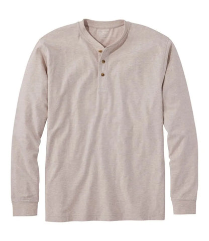 Men's Carefree Unshrinkable Tee, Traditional Fit, Long-Sleeve Henley