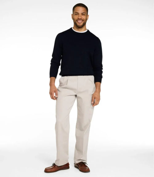 Men's Wrinkle-Free Double L® Chinos, Natural Fit, Hidden Comfort, Pleated