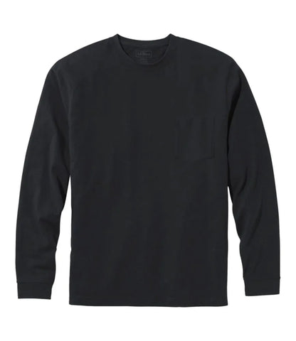Men's Carefree Unshrinkable Tee with Pocket, Traditional Fit, Long-Sleeve
