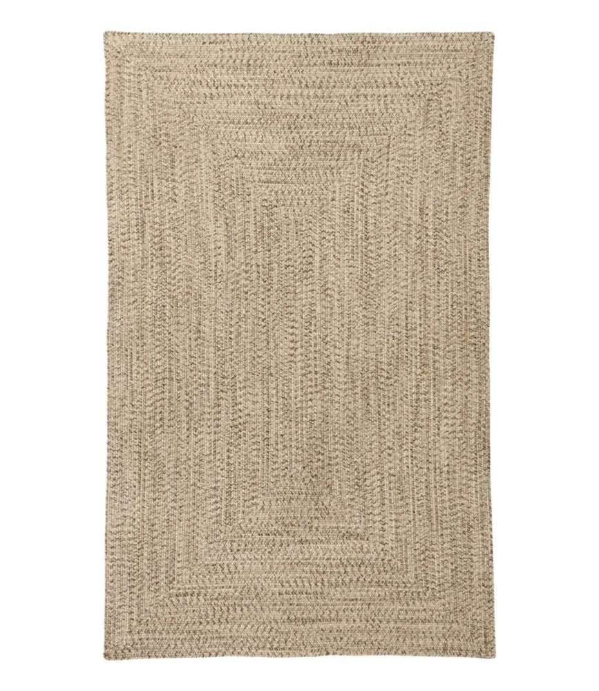 All-Weather Braided Rug, Concentric Pattern Rectangular