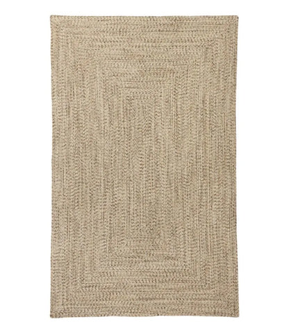 All-Weather Braided Rug, Concentric Pattern Rectangular