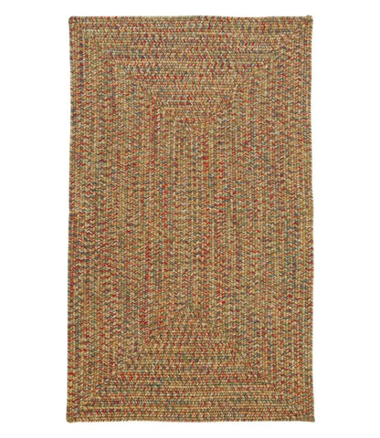 All-Weather Braided Rug, Concentric Pattern Rectangular