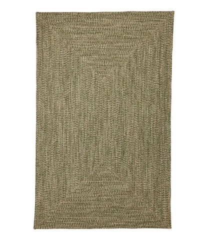 All-Weather Braided Rug, Concentric Pattern Rectangular