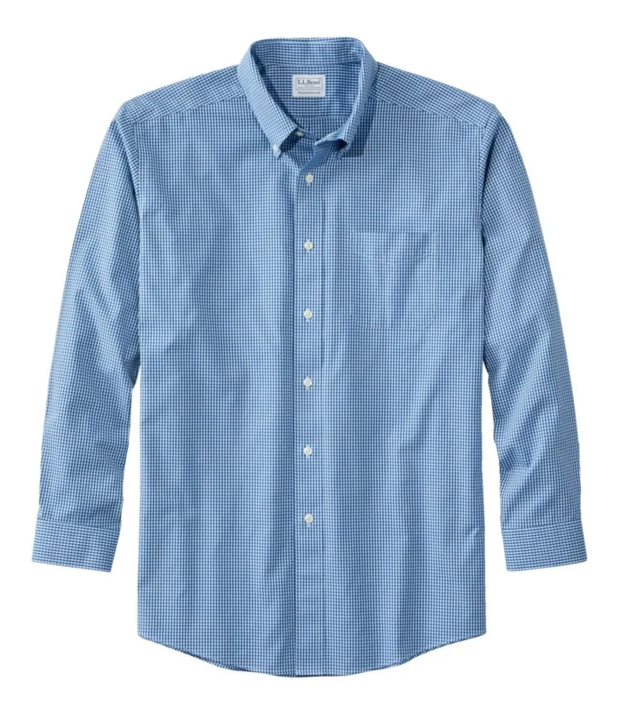 Men's Wrinkle-Free Pinpoint Oxford Cloth Shirt, Traditional Fit Tattersall