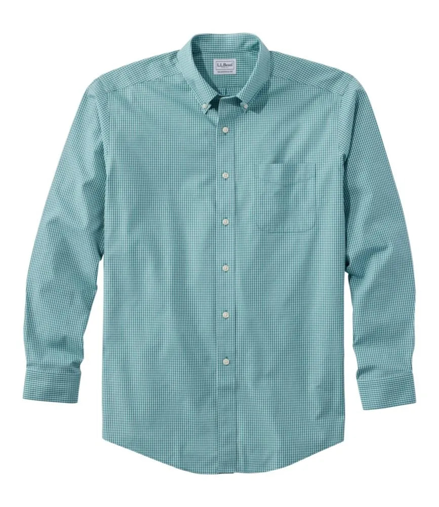 Men's Wrinkle-Free Pinpoint Oxford Cloth Shirt, Traditional Fit Tattersall