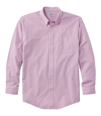 Men's Wrinkle-Free Pinpoint Oxford Cloth Shirt, Traditional Fit Tattersall