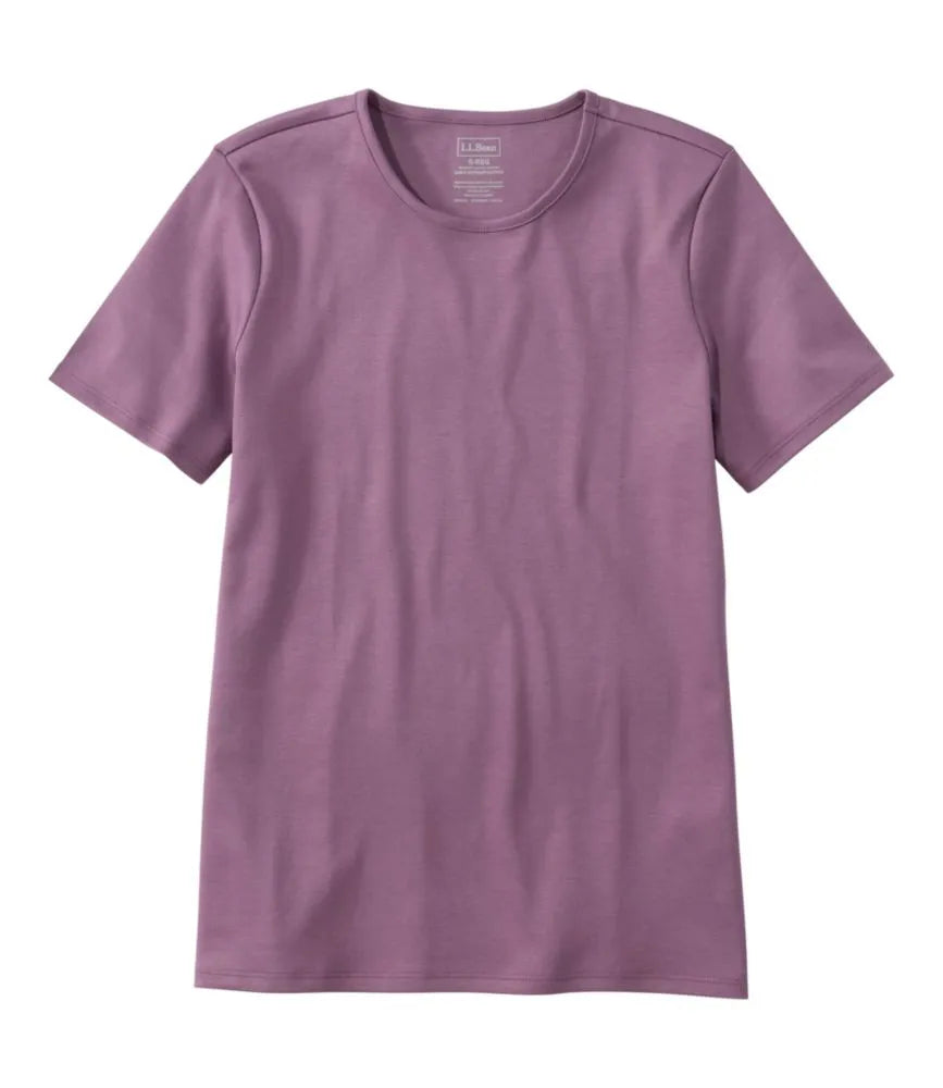Women's Pima Cotton Tee, Short-Sleeve Crewneck