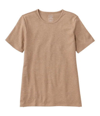 Women's Pima Cotton Tee, Short-Sleeve Crewneck
