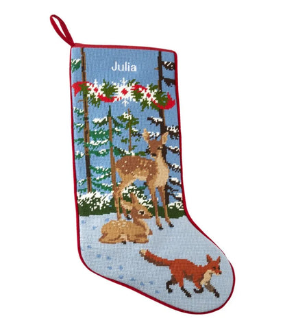 Christmas Needlepoint Stocking, Cotton