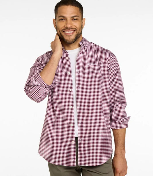 Men's Wrinkle-Free Kennebunk Sport Shirt, Traditional Fit Check