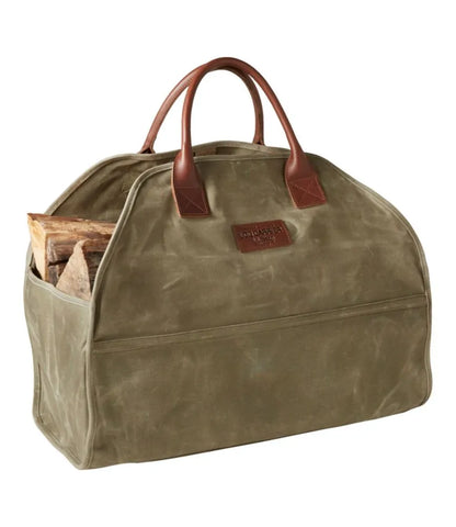 Waxed-Canvas Log Carrier