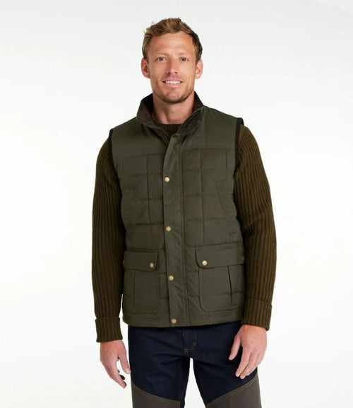 Men's L.L.Bean Upcountry Waxed Cotton Down Vest
