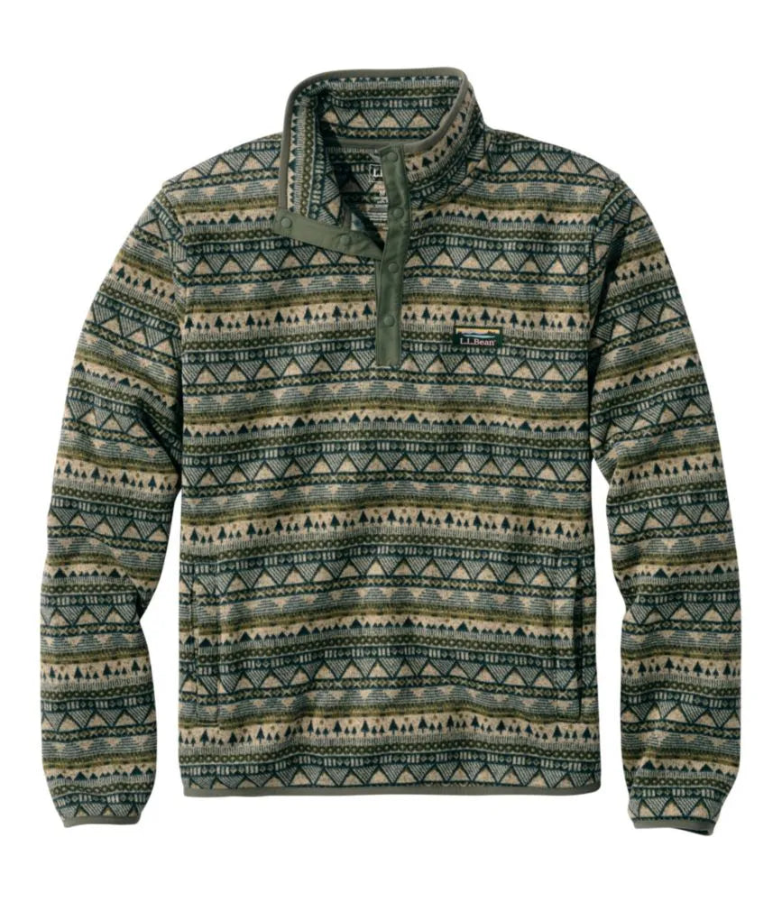 Men's L.L.Bean Sweater Fleece Pullover, Print