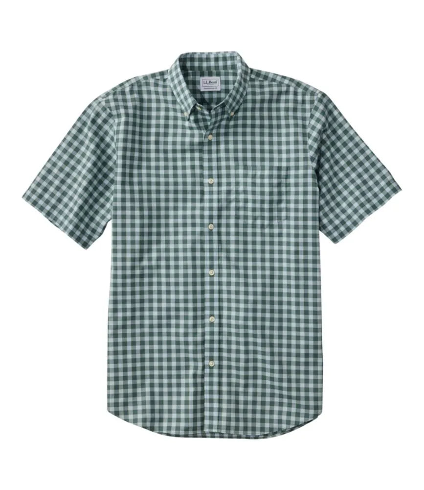 Men's Wrinkle-Free Kennebunk Sport Shirt, Traditional Fit Short-Sleeve Check