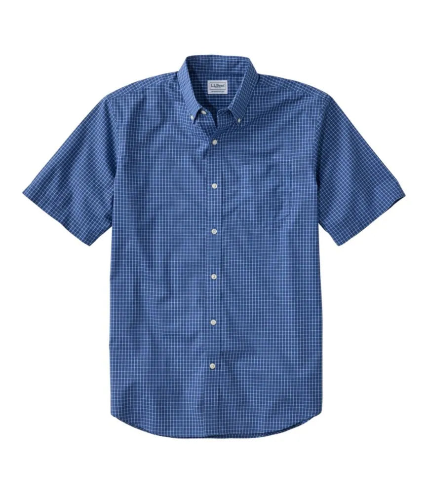 Men's Wrinkle-Free Kennebunk Sport Shirt, Traditional Fit Short-Sleeve Check