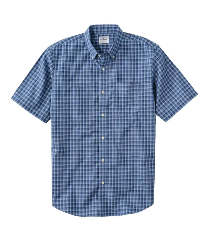 Men's Wrinkle-Free Kennebunk Sport Shirt, Traditional Fit Short-Sleeve Check