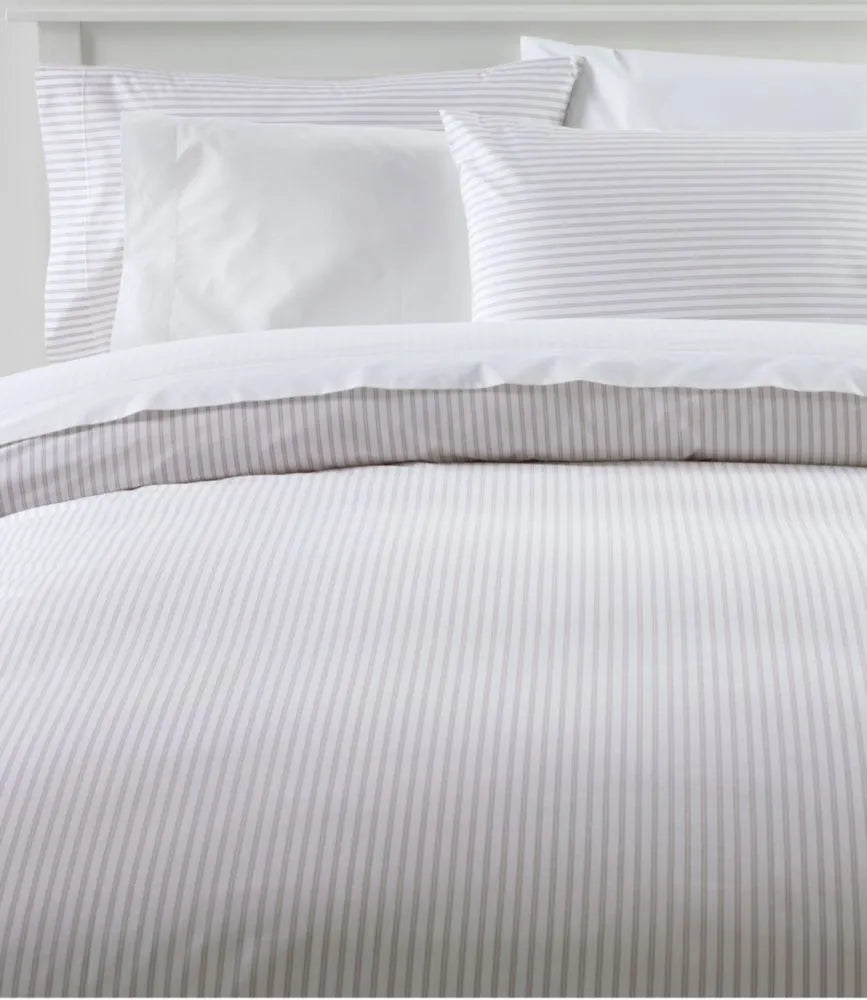 Premium Egyptian Percale Comforter Cover Collection, Stripe