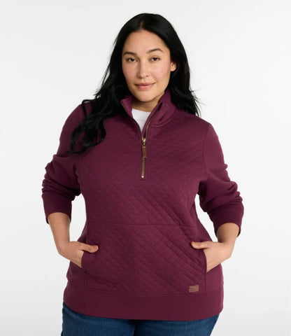 Women's Quilted Quarter-Zip Pullover