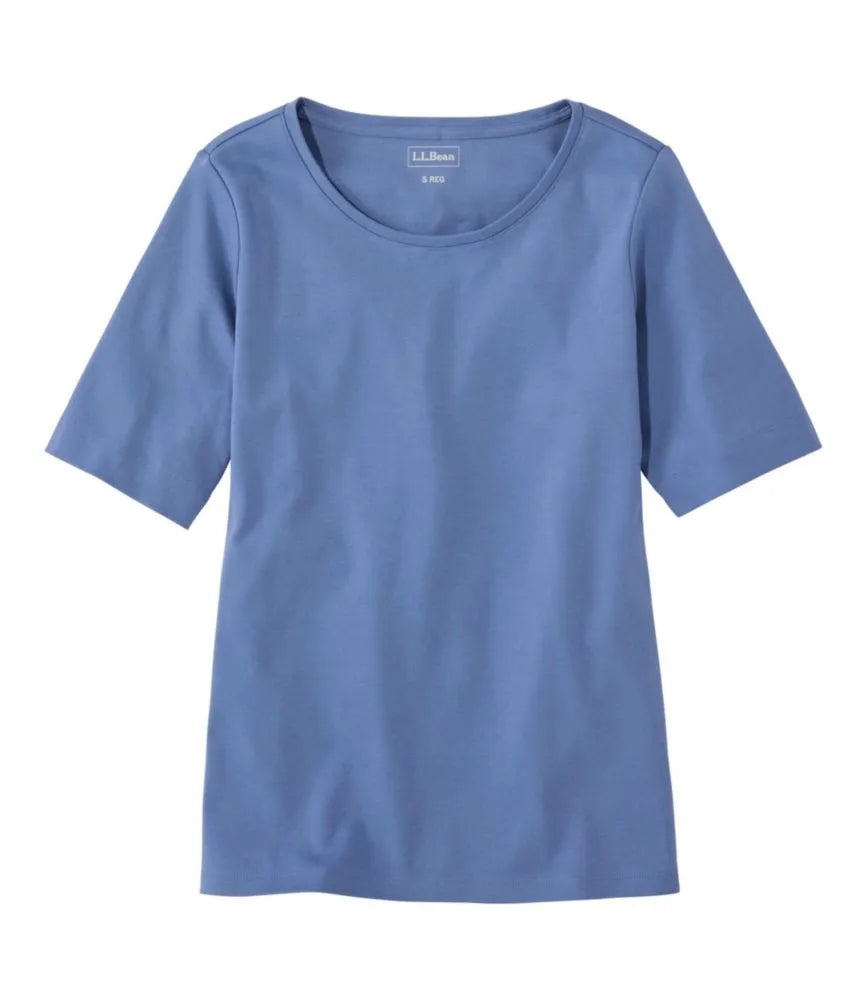 Women's L.L.Bean Jewelneck Tee, Elbow-Sleeve