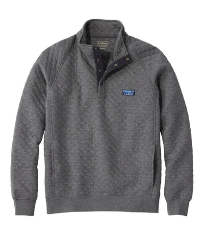 Men's Quilted Sweatshirt, Mockneck