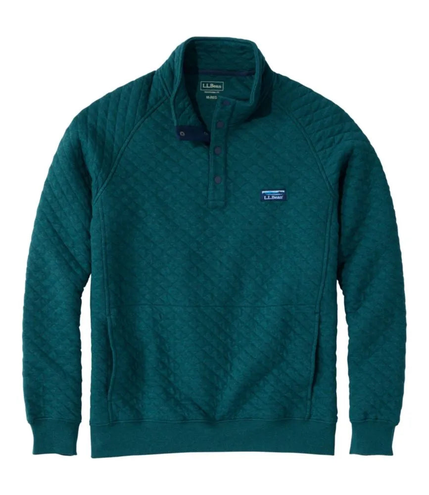 Men's Quilted Sweatshirt, Mockneck