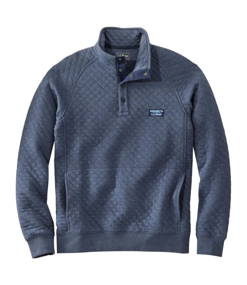 Men's Quilted Sweatshirt, Mockneck