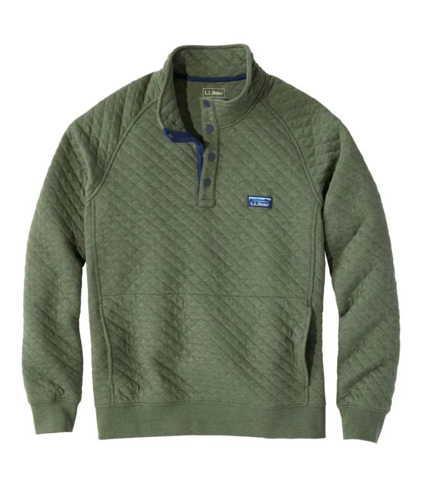 Men's Quilted Sweatshirt, Mockneck