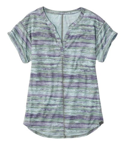Women's Streamside Tee, Short-Sleeve Splitneck Print