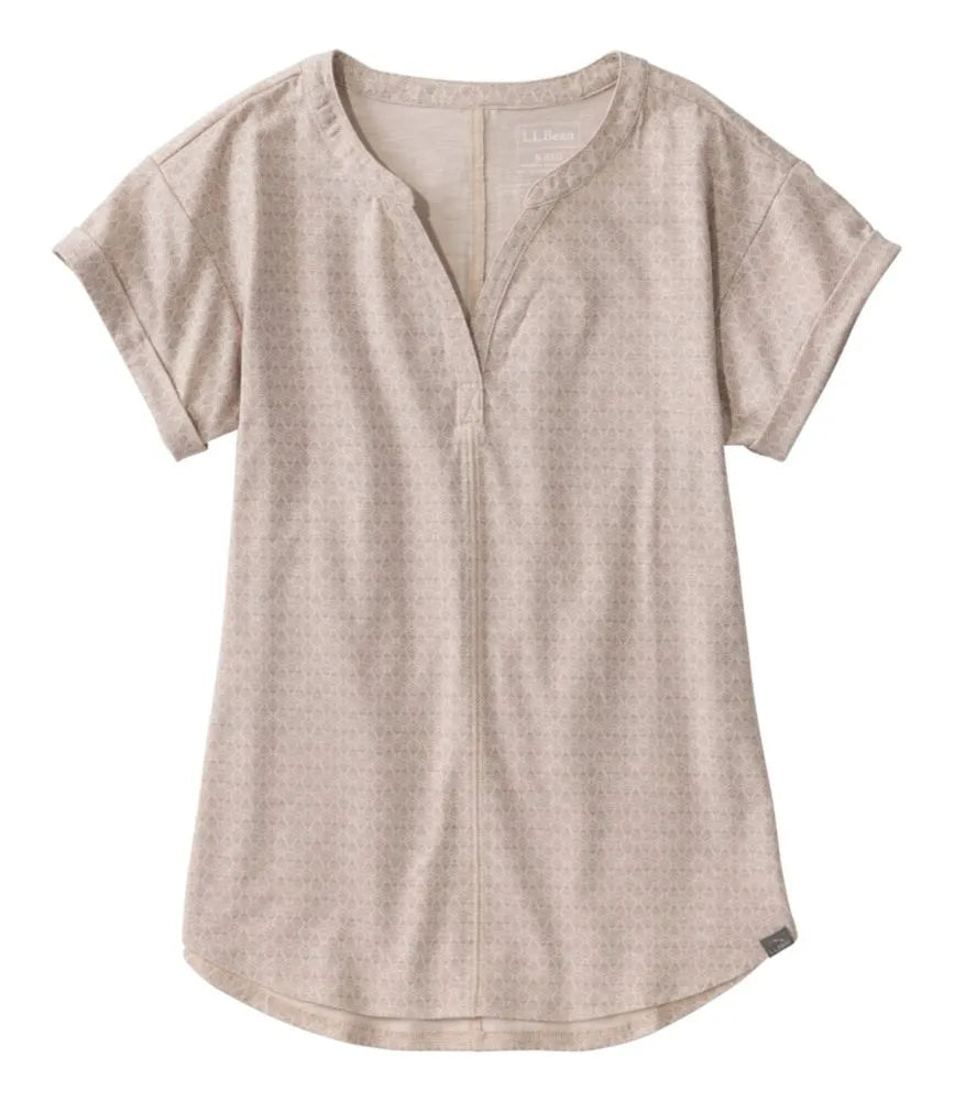 Women's Streamside Tee, Short-Sleeve Splitneck Print