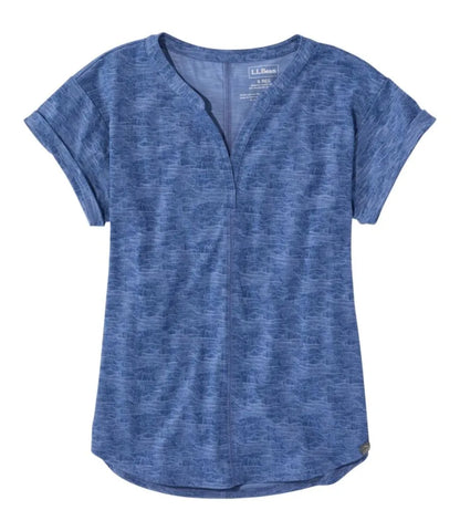 Women's Streamside Tee, Short-Sleeve Splitneck Print