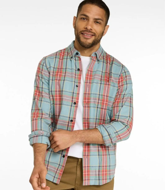 Men's Scotch Plaid Flannel Shirt, Slim Fit