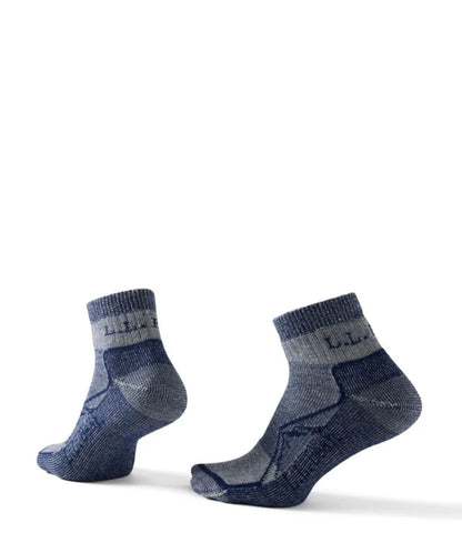 Adults' Cresta Wool Lightweight Hiking Socks, Quarter-Crew