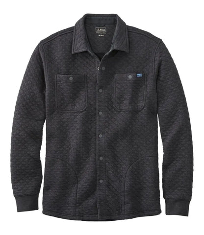 Men's Quilted Sweatshirts, Snap Overshirt